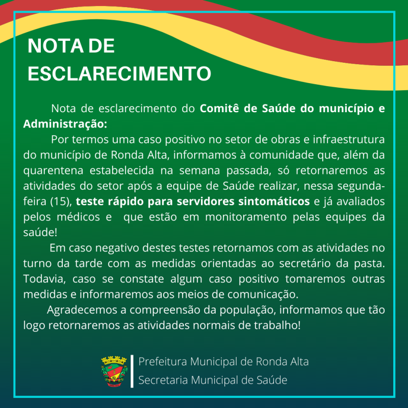 Nota de esclarecimento 